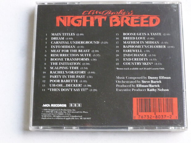 Clive Barker's Night Breed - Soundtrack / Danny Elfman