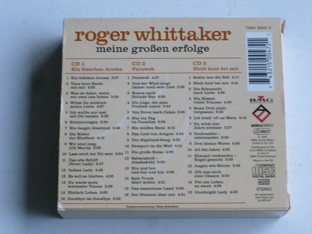 Roger Whitttaker - Meine grössten erfolge (3 CD)