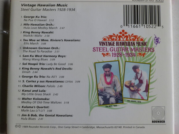 Vintage Hawaiian Music - Steel Guitar Masters 1928-1934