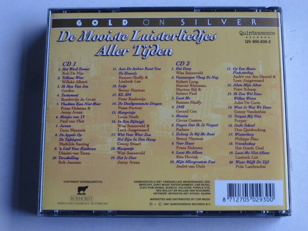 De Mooiste Luisterliedjes Aller Tijden (2 CD) gold on silver