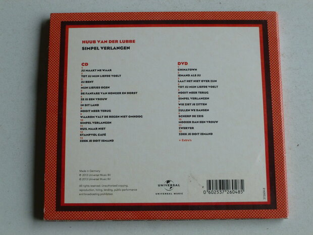 Huub van der Lubbe - Simpel Verlangen ( CD + DVD)