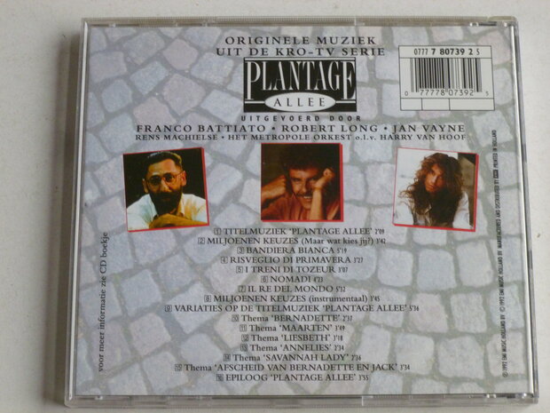 Plantage Allee - Battiato, Robert Long, Jan Vayne, Metropole orkest