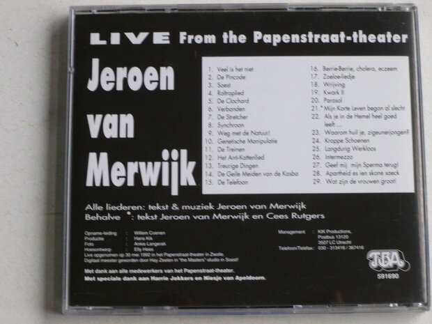 Jeroen van Merwijk - Live from the Papenstraat Theater (gesigneerd)