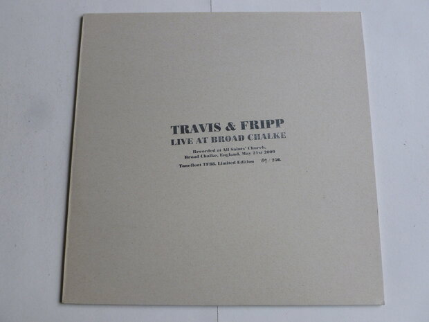 Travis & Fripp - Live at Broad Chalke (lim. edition) LP