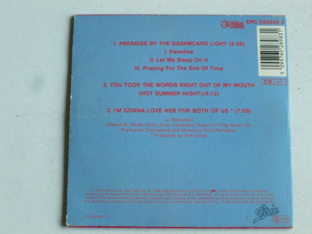 Meat Loaf - Paradise by the Dashboard Light ( CD Single)