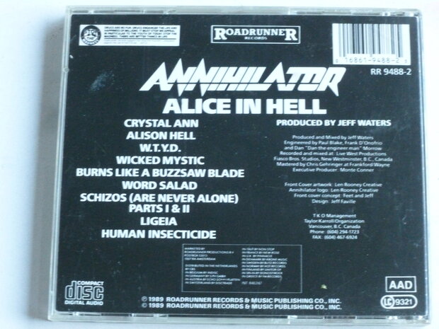 Annihilator - Alice in Hell