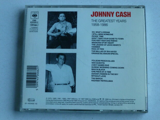 Johnny Cash - The Greatest Years 1958 - 1986