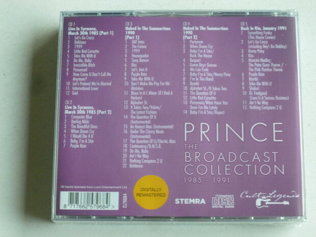 Prince - The Broadcast Collection 1985 - 1991 (5 CD) Nieuw