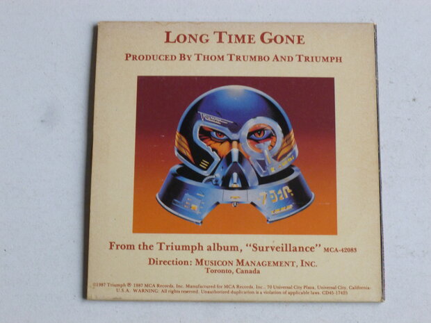 Triumph - Long Time Gone (CD Single)
