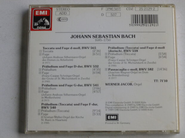 Bach - Toccaten und Fugen / Werner Jacob