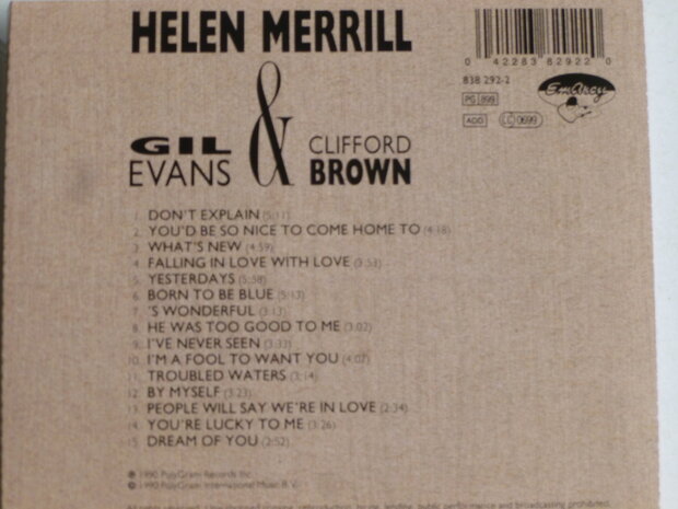 Helen Merrill - with Gil Evans & Clifford Brown