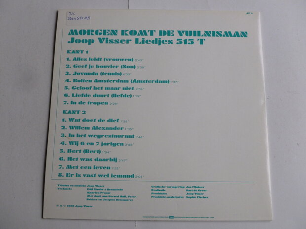 Joop Visser - Morgen komt de Vuilnisman (LP)