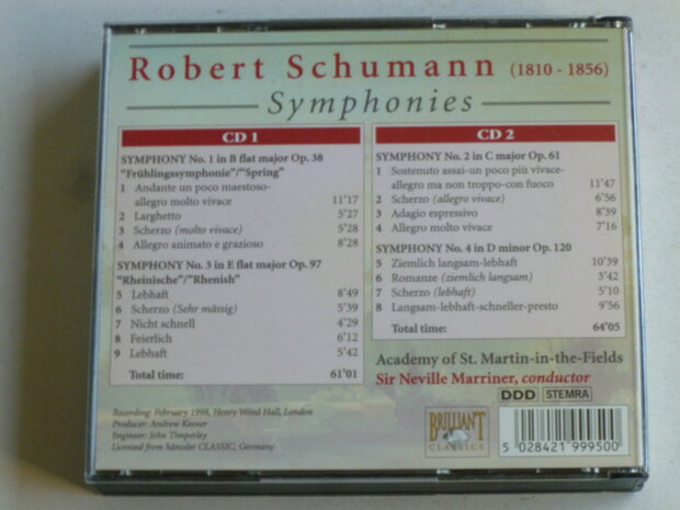 Robert Schumann - Symphonies (complete) Sir Neville Marriner (2 CD)