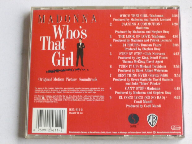 Madonna - Who's that Girl (soundtrack)