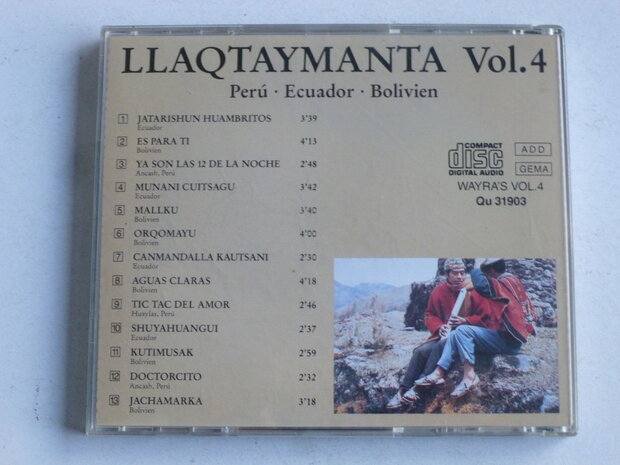 Llaqtaymanta Vol.4 - Tradiotionelle Musik der Inkas