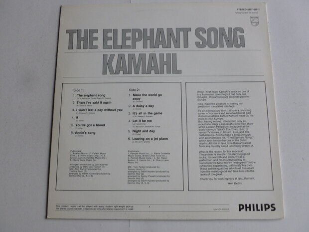 Kamahl - The Elephant Song (LP)