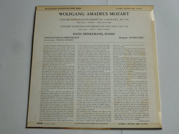 Mozart - Concert voor piano en orkest 14 / Hans Henkemans, Andre Rieu (LP)