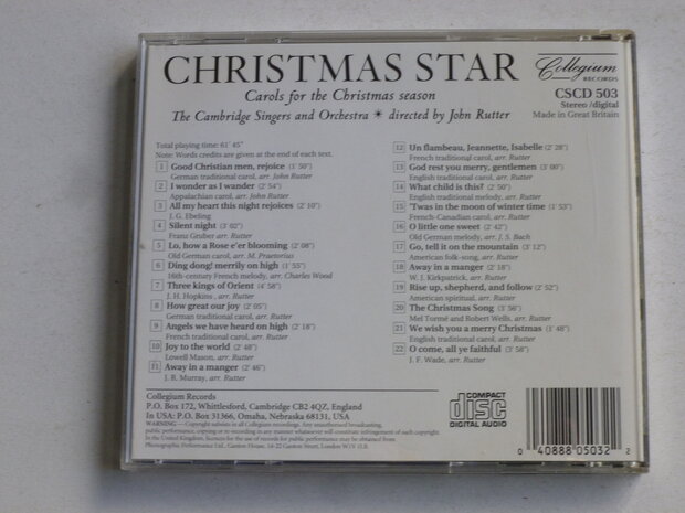 Christmas Star - Carols for the Christmas season / John Rutter