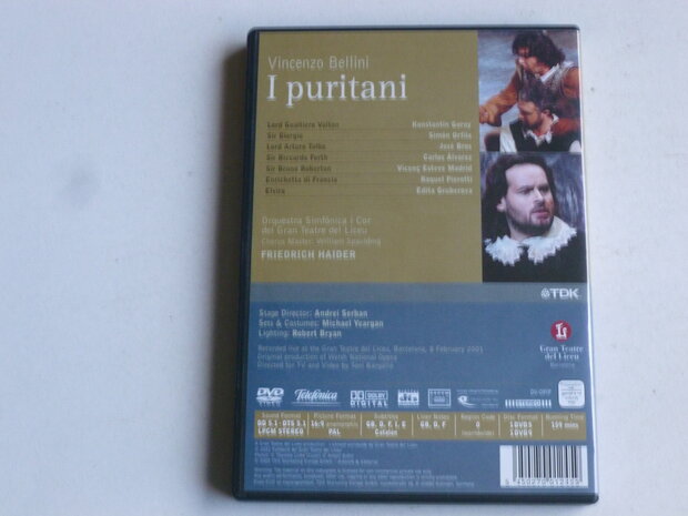 Vincenzo Bellini - I Puritani / Gruberova, Friedrich Haider (2 DVD)