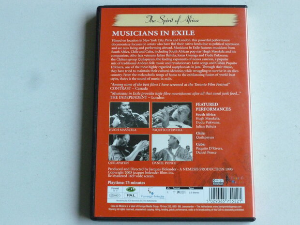 The Spirit of Africa - Musicians in Exile / Jacques Holender (DVD)