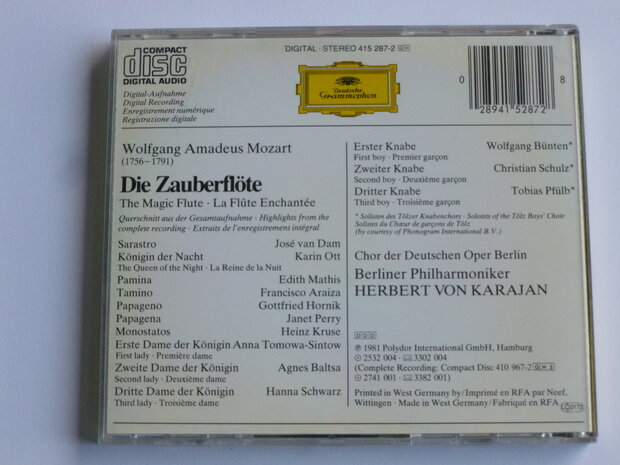 Mozart - Die Zauberflöte / Herbert von Karajan