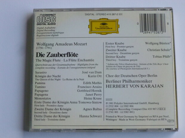 Mozart - Die Zauberflöte / Herbert von Karajan