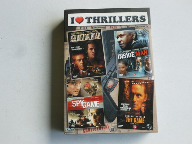 Thrillers- Arlington Road, Inside Man, Spy Game, The Game (4 DVD)