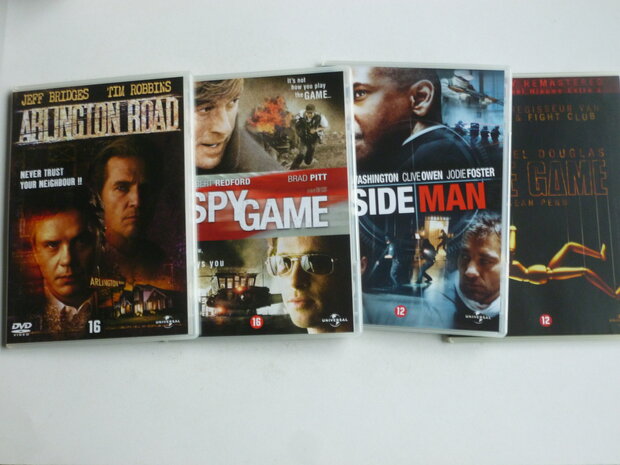 Thrillers- Arlington Road, Inside Man, Spy Game, The Game (4 DVD)