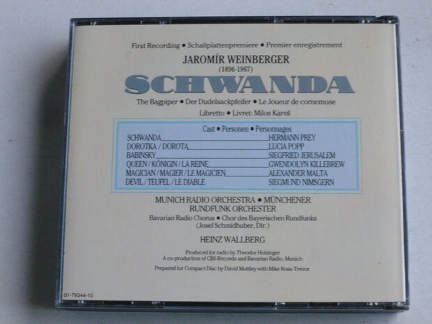 Weinberger - Schwanda / Prey, Pop, Wallberg (2 CD)