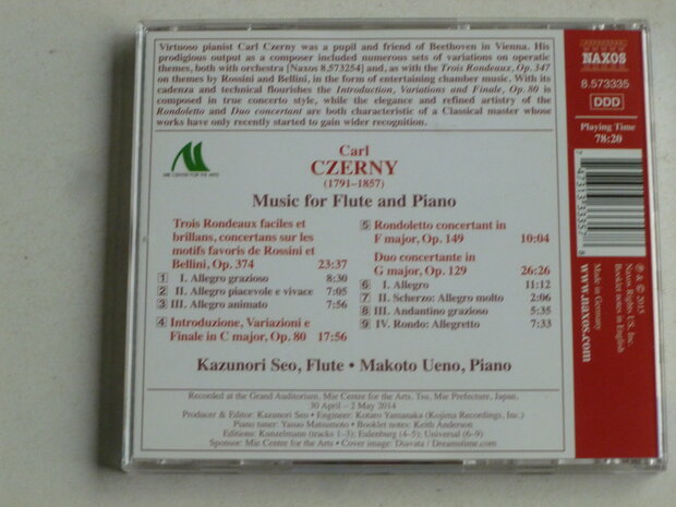 Carl Czerny - Music for Flute and Piano / Seo, Makoto Ueno