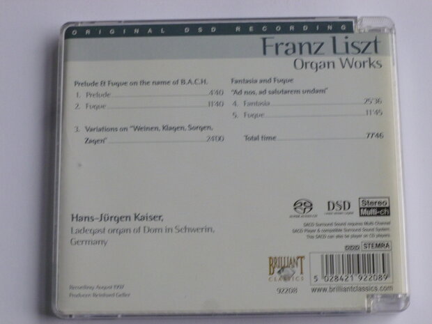 Franz Liszt - Organ Works / Hans-Jürgen Kaiser (SACD)