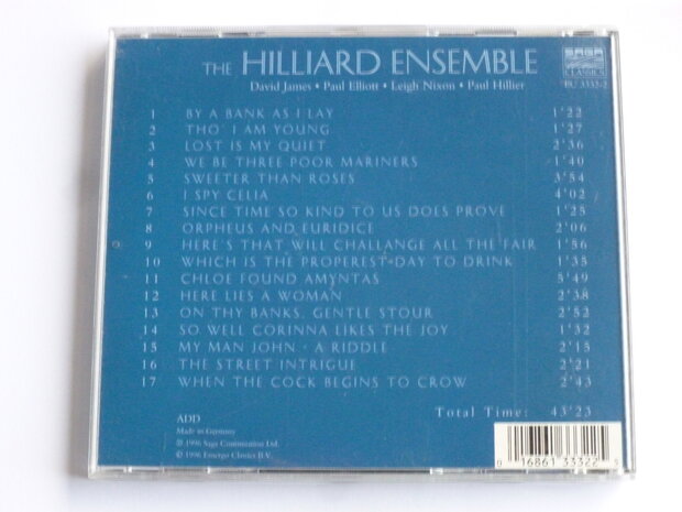 The Hilliard Ensemble - 17th & 18th Century Songs & Catches