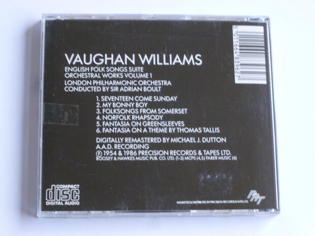 Vaughan Williams - English Folk Songs Suite / Sir Adrian Boult