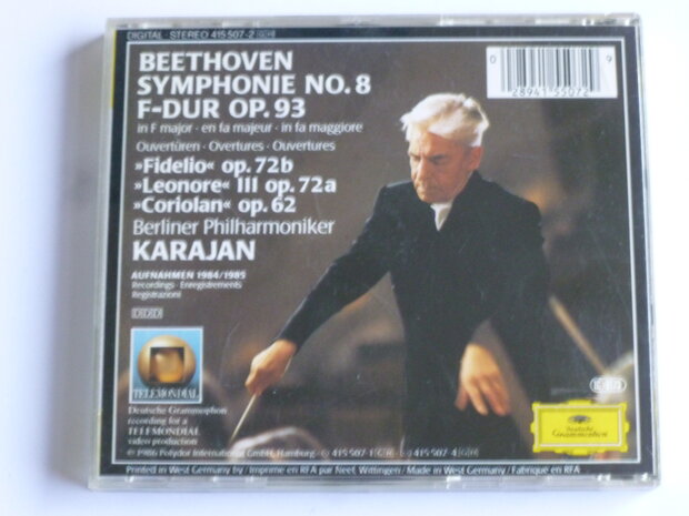 Beethoven - Symphonie no. 8 / Herbert von Karajan (DG)