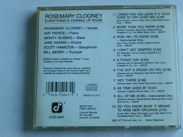 Rosemary Clooney - Everything's coming up rosie