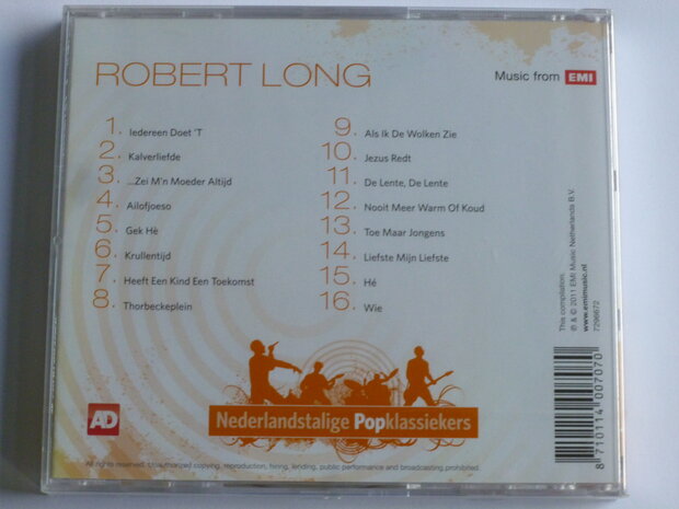 Robert Long - Nederlandstalige Popklassiekers (nieuw)