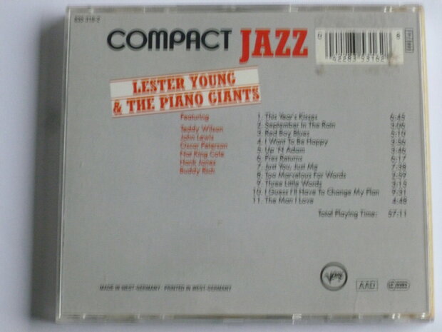 Lester Young & The Piano Giants (Verve)