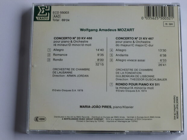 Mozart - Concerto n. 20, 21 / Maria Joao Pires