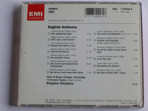 English Anthems - Choir of King's College, Cleobury