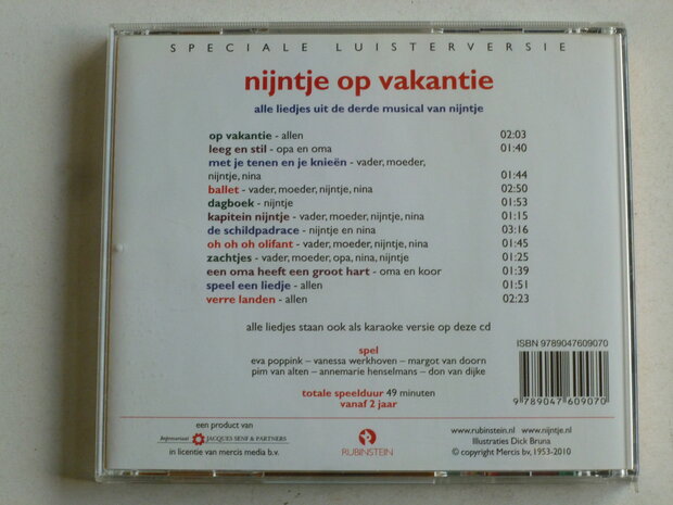 Nijntje op Vakantie - De Musical / ivo de wijs, joop stokkermans