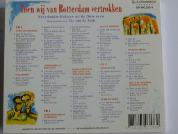 Toen wij van Rotterdam vertrokken - Nederlandse liederen / Vic van de Reijt (3 CD)