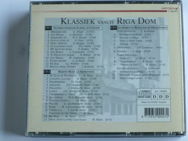 Klassiek vanuit Riga Dom - knapenkoor Elburg, Martin Mans, Jan Harryvan (3 CD)