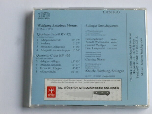 Mozart - Quartette 421,465 / Solinger Streichquartett