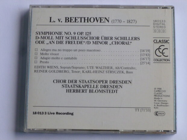 Beethoven - Symphonie 9 / Herbert Blomstedt (capriccio)