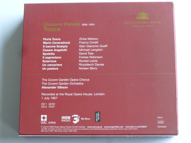 Puccini - Tosca / Alexander Gibson (2 CD)