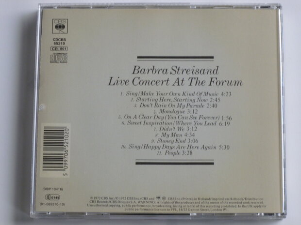 Barbra Streisand - Live Concert at the Forum