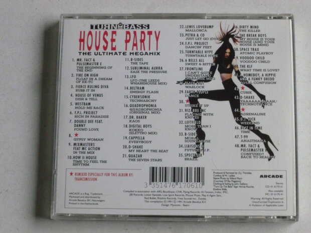 Turn Up The Bass House Party - The Ultimate Megamix