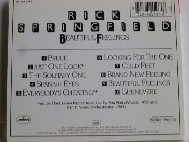 Rick Springfield - Beautiful Feelings