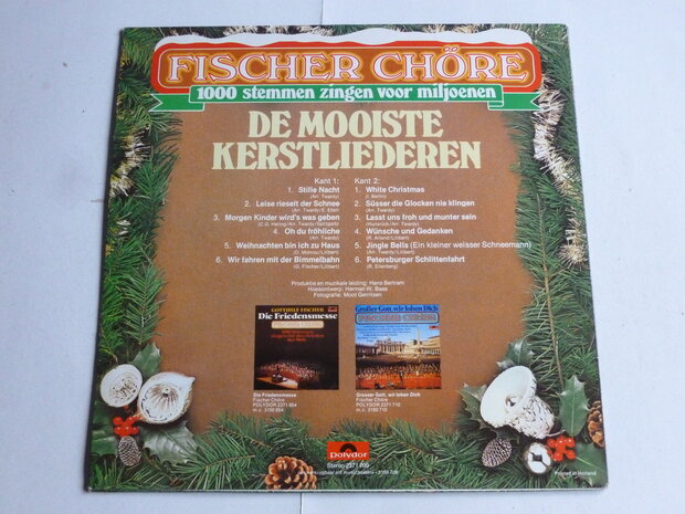 Fischer Chöre - De Mooiste Kerstliederen (LP)
