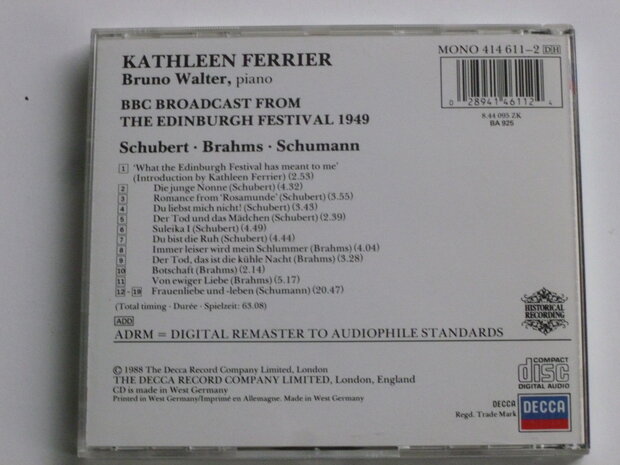 Kathleen Ferrier / Bruno  Walter